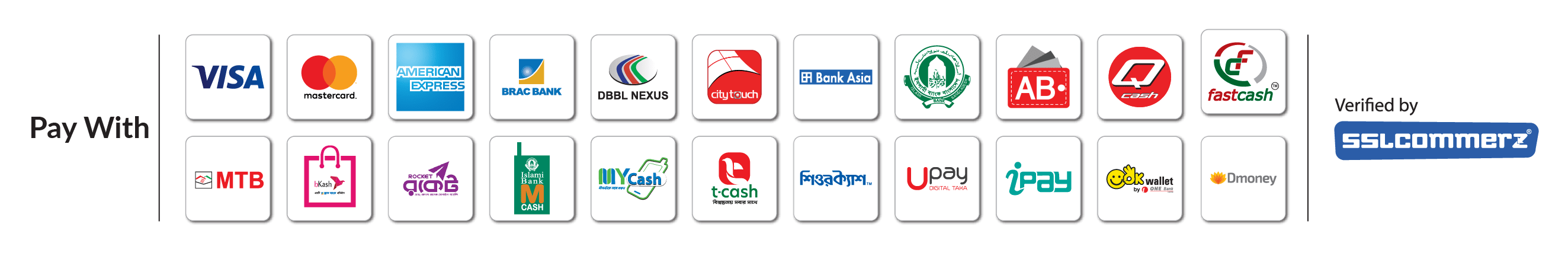 Accepted payment methods